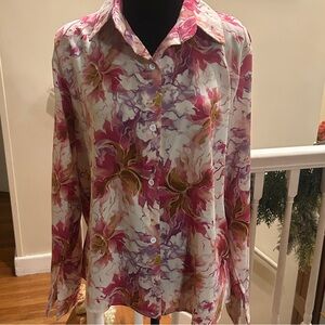 Vibrant Floral Long Sleeve Blouse